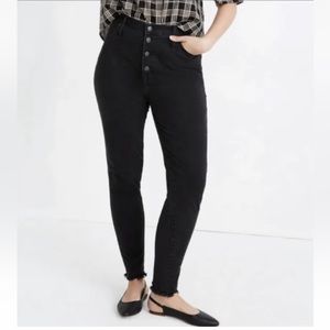 Madewell Womens Sz 29 T Style AG150 11”High Rise Skinny Jeans Raw Hem Button fly